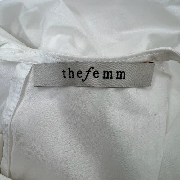 The Femm White Cora Puff Sleeve Blouse - Size XS - Picture 6 of 6